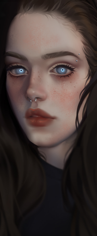 Аватар вконтакте Темноволосая и голубоглазая девушка, by cosmogirll
