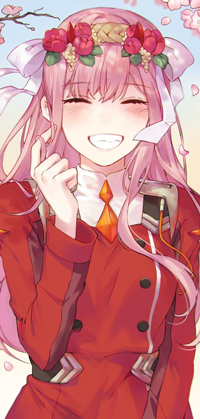 Аватар вконтакте Zero Two / Зеро Ту из аниме Darling in the FranXX / Милый во Франкcе, by sleepyruu