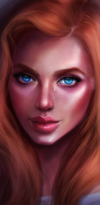 Аватар вконтакте Плачущая рыжеволосая голубоглазая девушка, by SandraWinther