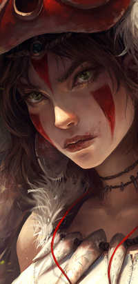 Аватар вконтакте San / Сан из аниме Mononoke Hime / Принцесса Мононокэ, by Astri-Lohne