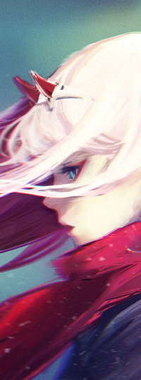 Аватар вконтакте Zero Two / Зеро Ту из аниме Darling in the FranXX / Милый во Франкcе, by yuumei