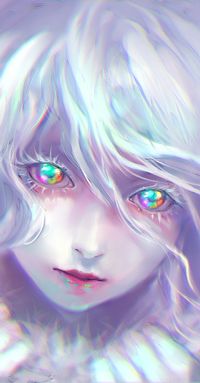 Аватар вконтакте Девушка альбинос с радужными глазами, by yuumei