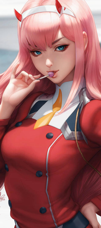 Аватар вконтакте Zero Two / Зеро Ту из аниме Darling in the FranXX / Милый во Франкcе, by Artgerm