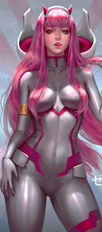 Аватар вконтакте Zero Two / Зеро Ту из аниме Darling in the FranXX / Милый во Франкcе, by serafleur