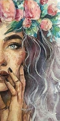 99px.ru аватар Девушка с розами на голове