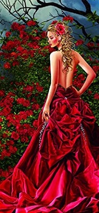 Аватар вконтакте Девушка в красном платье с оголенной спиной, by Nene Thomas