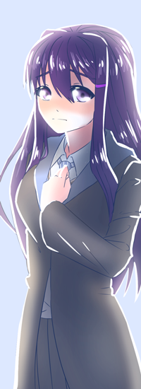 Аватар вконтакте Yuri / Юри из игры Doki Doki Literature Club, by ShidoDraws