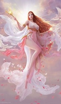 Аватар вконтакте Лесная фея с магией в руке. Художница Ruoxin Zhang