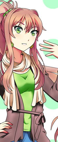 99px.ru аватар Monika / Моника из игры Doki Doki Literature Club, by Remchi301