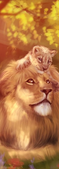99px.ru аватар Львенок на голове льва