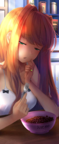 99px.ru аватар Monika / Моника из игры Doki Doki Literature Club, by TakuyaRawr