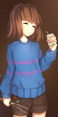 99px.ru аватар Frisk / Фриск из игры Undertale, by Sasoura