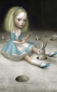99px.ru аватар Девочка - кукла сидит перед кроликом