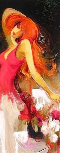 Аватар вконтакте Девушка с яркими волосами, художник Irene Sheri Vishnevskaya