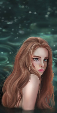 Аватар вконтакте Рыжеволосая девушка в воде, by haleyshinn