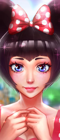 99px.ru аватар Minnie Maus / Мини Маус в образе девушки из мультсериала Disney / Дисней, by yagihikaru