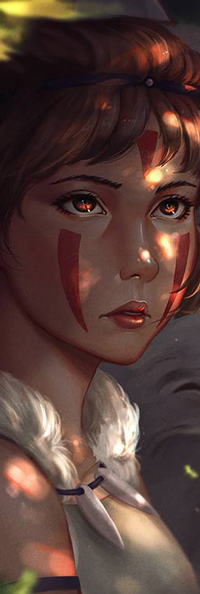 99px.ru аватар San / Сан из аниме Mononoke Hime / Принцесса Мононоке, by rotisusu