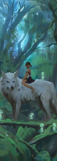99px.ru аватар Princess Mononoke / Принцесса Мононоке на волке, by snatti89