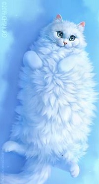 Аватар вконтакте Белый пушистый кот, by Chiakiro