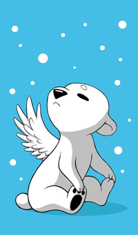 99px.ru аватар Белый мишка с крыльями, by freeminds