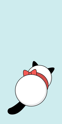 99px.ru аватар Черно-белый котик на голубом фоне, by RoseyCheekes