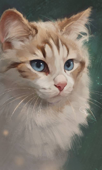 Аватар вконтакте Голубоглазая бело-рыжая кошка, by LazyLapwing