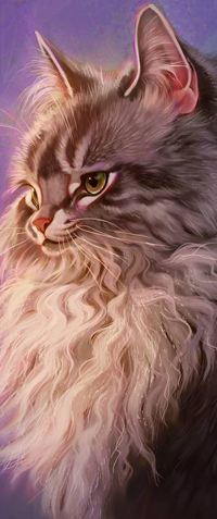 99px.ru аватар Пушистый кот в профиль, by Pixxus