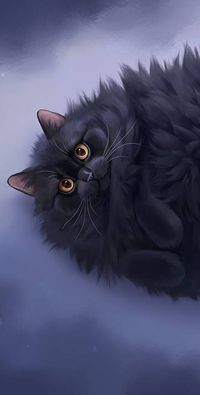 99px.ru аватар Черный кот с янтарными глазами, by Chiakiro