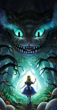 99px.ru аватар Aliсе / Алиса и Cheshire Cat / Чеширский кот из сказки Alice in Wonderland / Алиса в стране чудес, by JoJoesArt