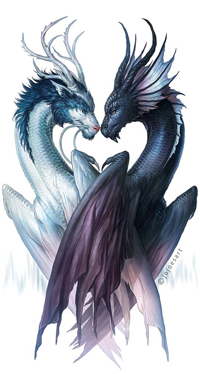 99px.ru аватар Два дракона изображают Инь и Ян, by JoJoesArt