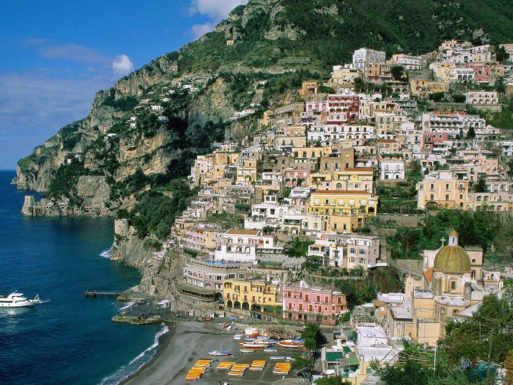 Обои для рабочего стола Amalfi Coast, Campania, Italy