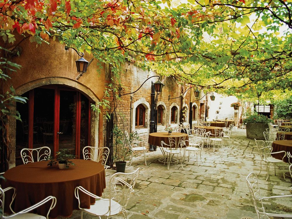 Обои для рабочего стола Dining Alfresco, Venice, Italy