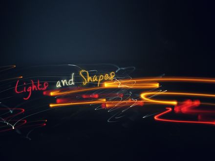 Обои на рабочий стол lights and shapes цветные лучики