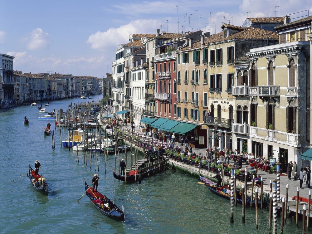 Обои для рабочего стола The Grand Canal of Venice, Italy