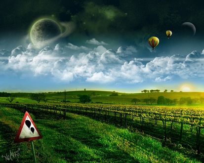 Обои на рабочий стол Фантастический пейзаж