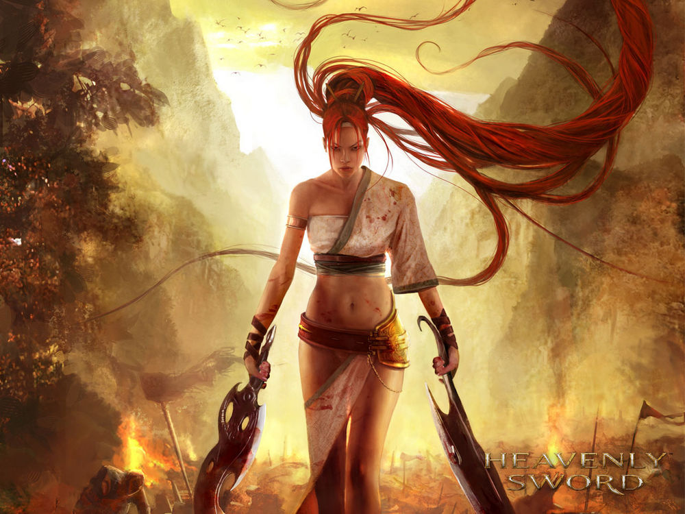Обои для рабочего стола Нарико главная героиня из игры Heavenly Sword