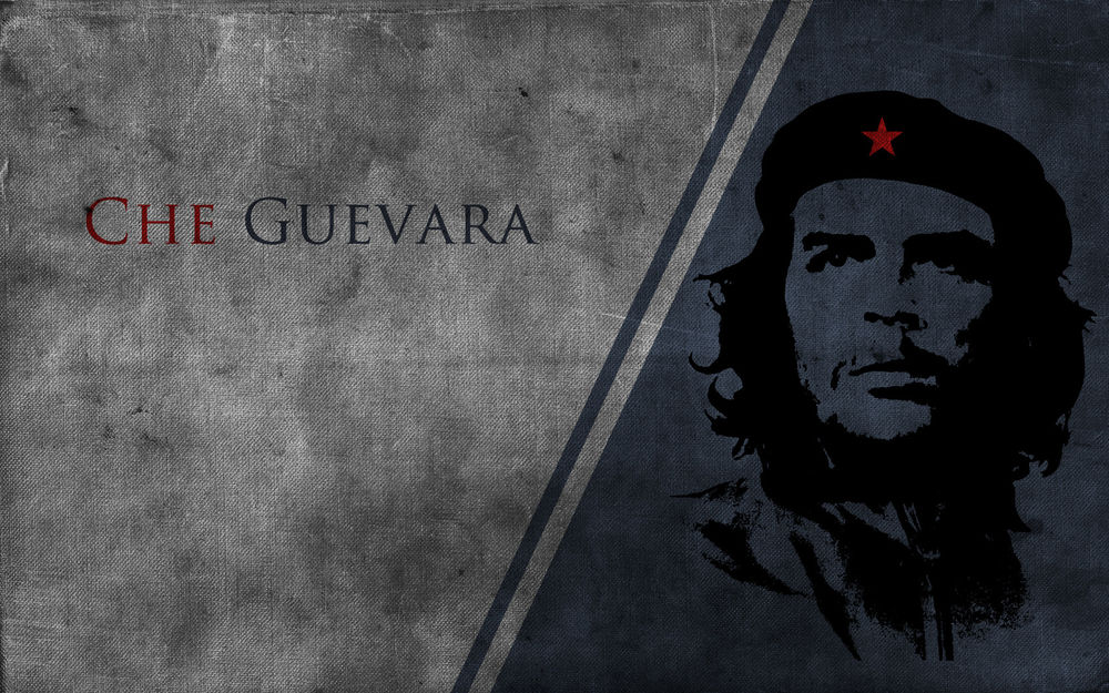 Обои для рабочего стола На холсте портрет ЧеГевары CHE Guevara