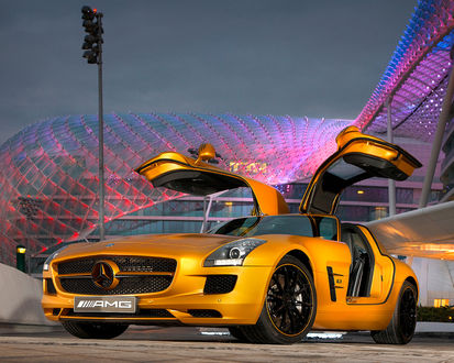 Обои на рабочий стол Mercedes Benz SLS