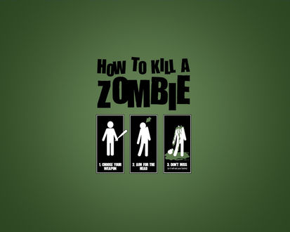 Обои на рабочий стол How to kill a zombie