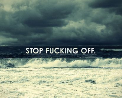 Обои на рабочий стол Stop fucking off