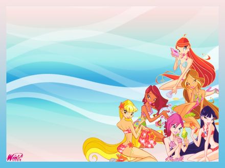 Обои на рабочий стол Winx Club в купальниках