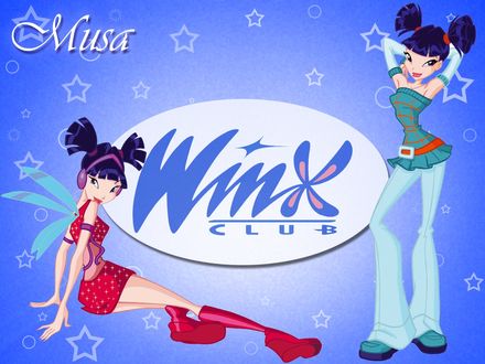 Обои на рабочий стол Winx Club Musa (Повседневка и превращение)