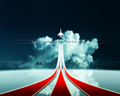 Обои на рабочий стол Chase your dreams with your wings