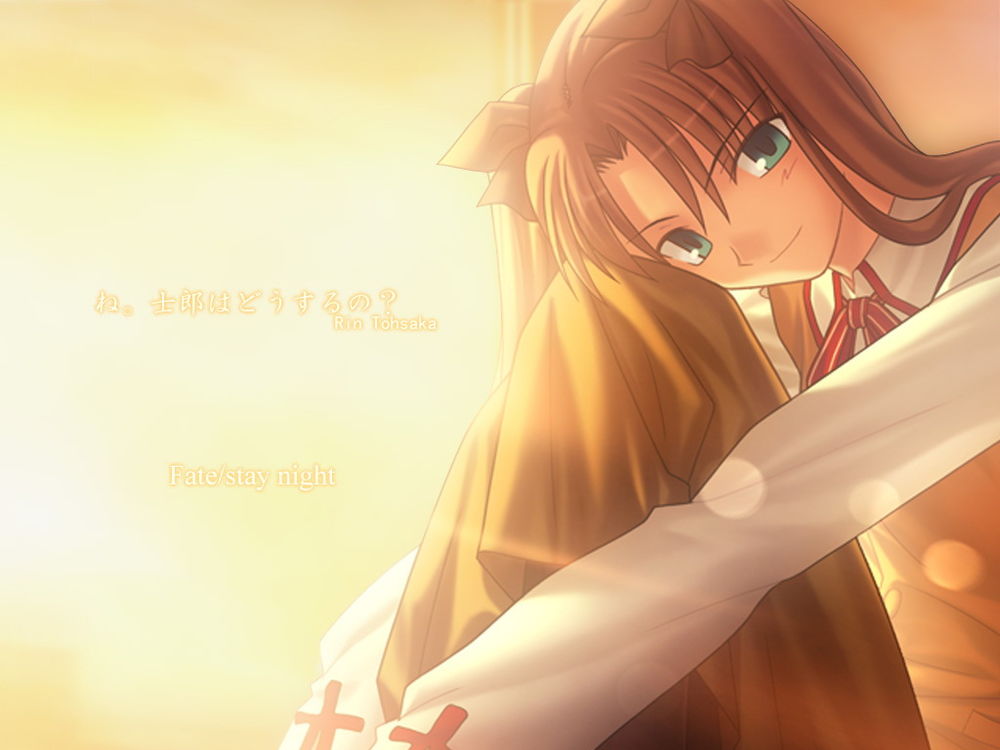 Обои для рабочего стола Tosaka Rin (anime Fate-Stay Night)
