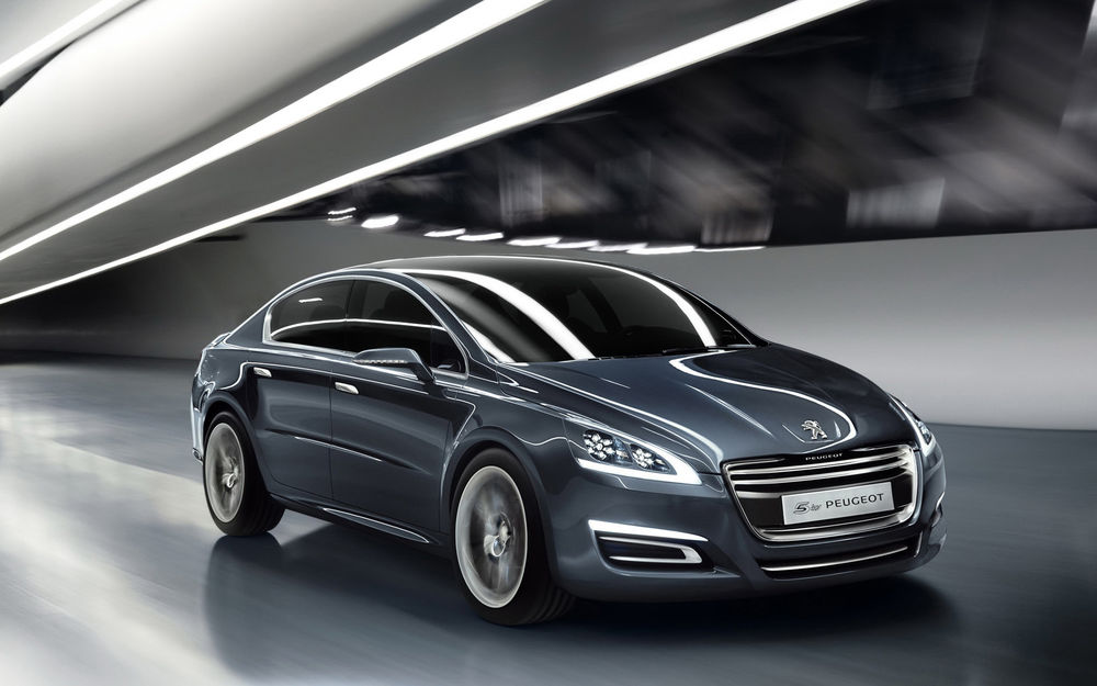 Обои для рабочего стола Серая Пежо Peugeot