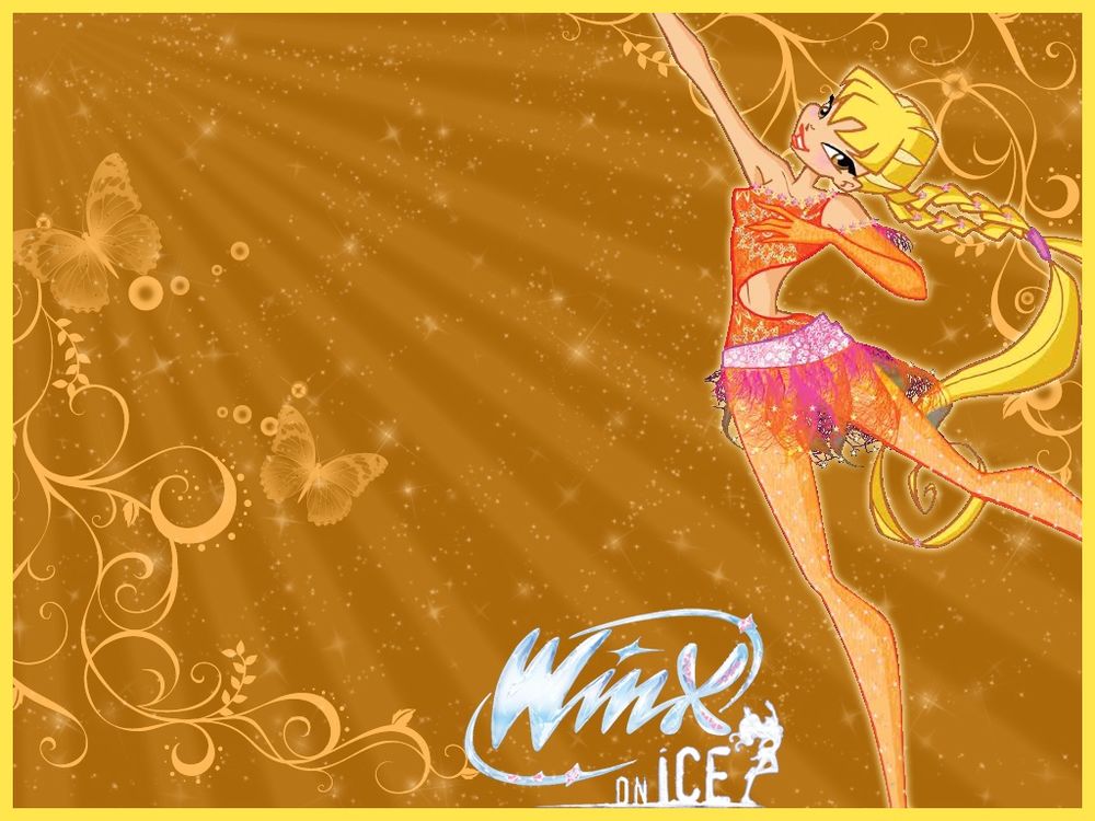 Обои для рабочего стола Winx on ice (Стелла на коньках)