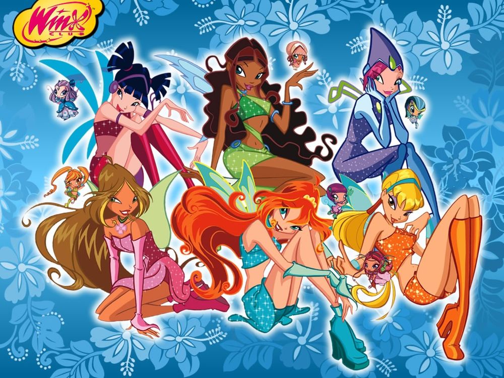 Обои для рабочего стола Winx Club Обычные превращения.