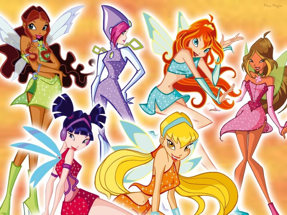 Обои для рабочего стола Winx обычные превращения