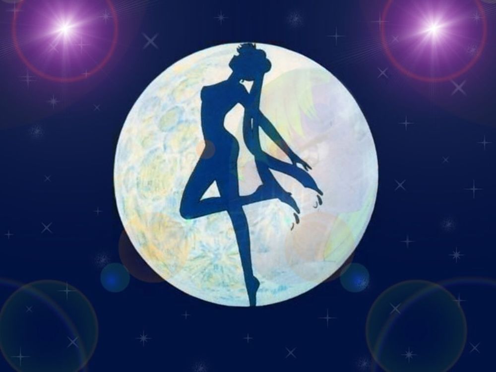 Обои для рабочего стола Sailor Moon в лунном свете