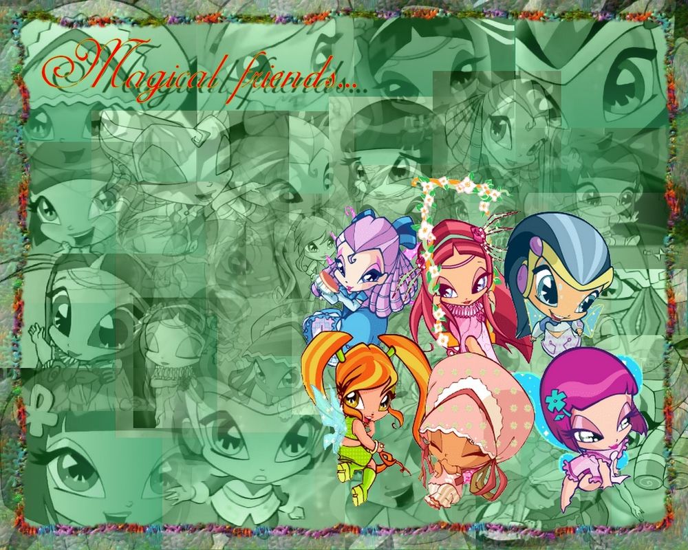 Обои для рабочего стола Magical friends (Малышки пикси)